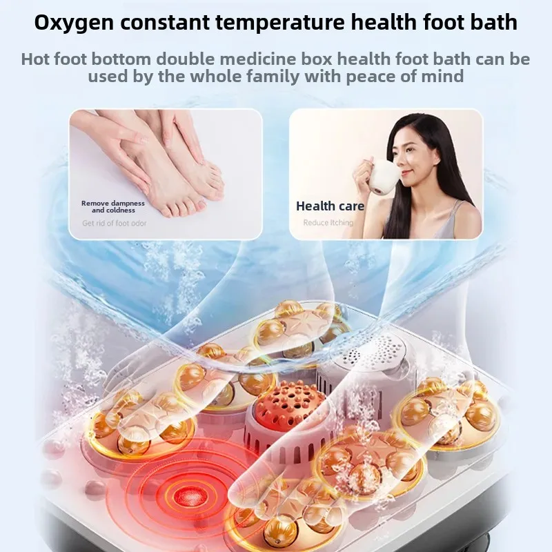 Electric Foot Spa Bath Tub Automatic Heating Foot Massager Warm Water Soaking Basin Foldable Foot Bath with Temperature Control - view 2