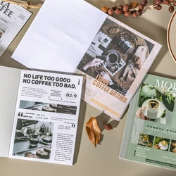 20 pcs Large Size Vintage Coffee Magazine Material Paper Aesthetic Material Book Retro Scrapbooking Journaling Decor Stationery