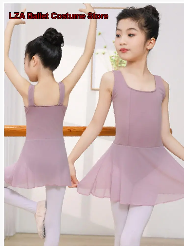 Children's Girls Dance Wide Strap Spaghetti Strap Leotard Body Suit Special for Jumping and Practice Nylon Kids