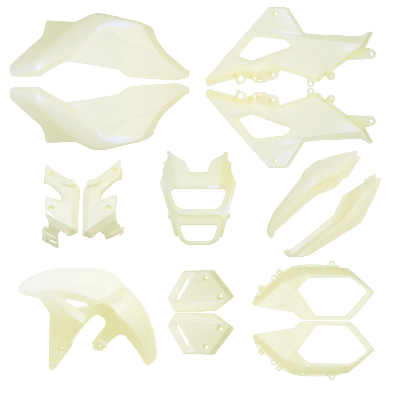 

Motorcycle Fender fairing light kits assembly Covers For HONDA GROM MSX125 MSX 125SF 2017 2018 2019 2020，Beige Color Unpainted