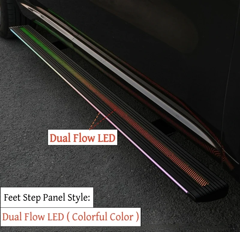 Elektryczne progi boczne LED do Forda Everest 2016-2026, automatyczne wysuwane podnóżki, teleskopowe listwy progowe.
