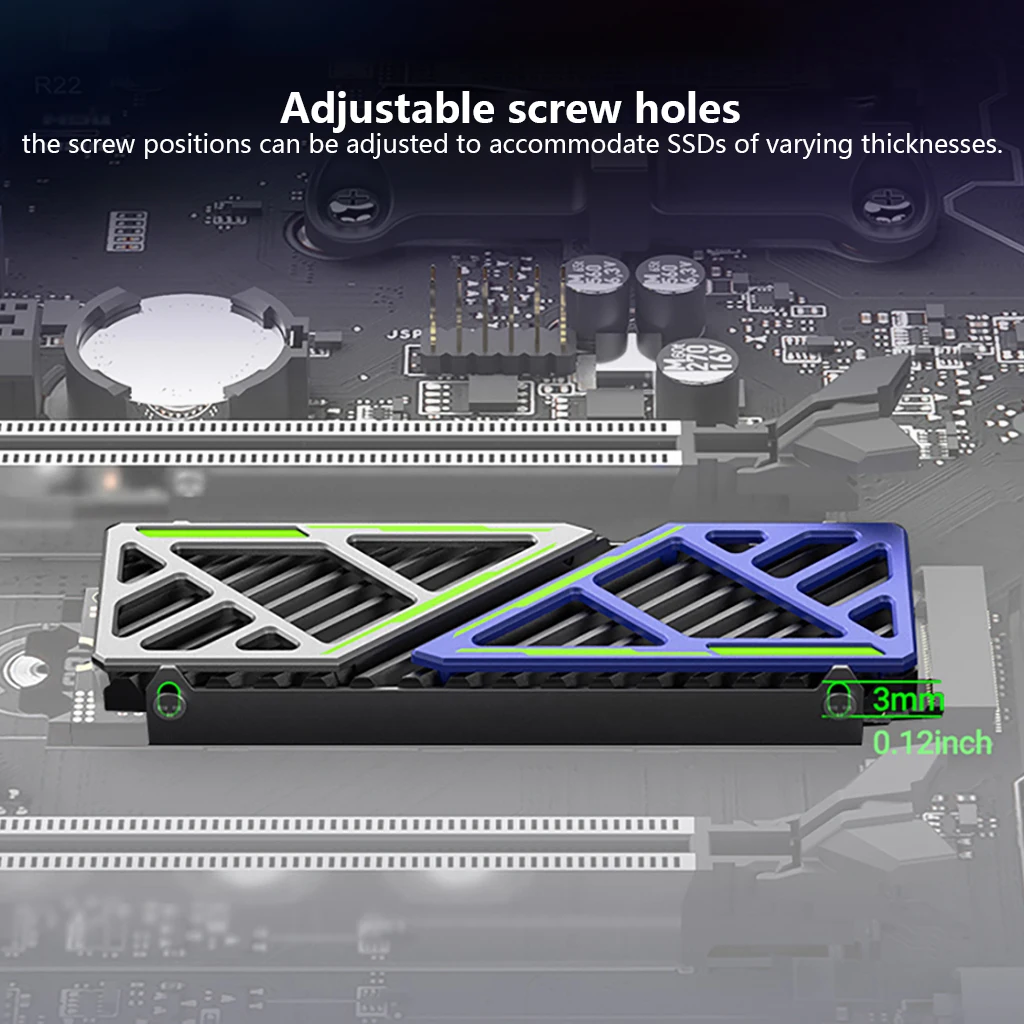 Für M.2 2280 NVMe SSD Kühler Aluminiumlegierung Kühlkörper 5-30 ℃ Temperaturreduzierung für Gaming-PC Desktop-Computer SSD-Kühlradiator – Detail 14
