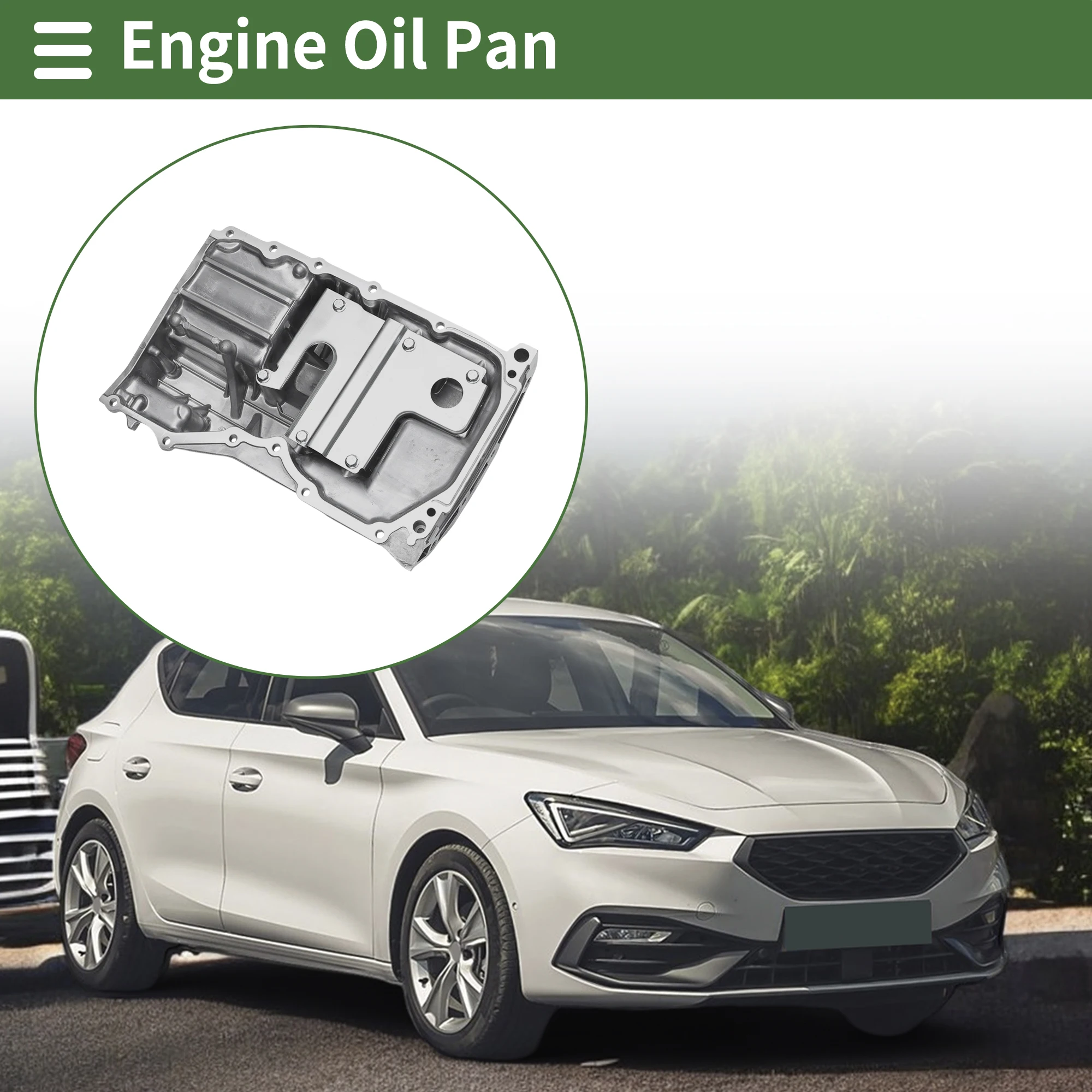 

UXCELL 1 Pc No.LF5G10400 Engine Oil Pan for Mazda 3 2012-2013 Aluminum Silver Tone