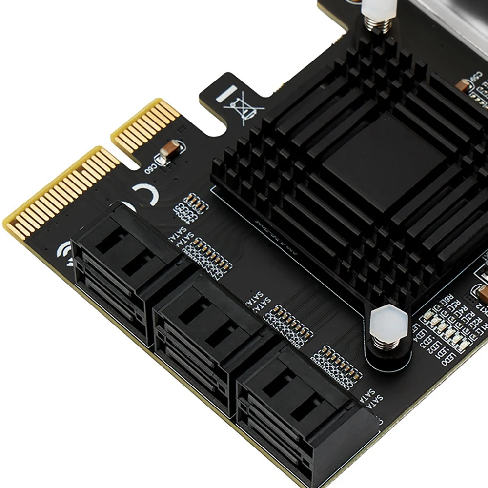 La tarjeta de expansión SATA PCIEx4 a 6 puertos admite expansión de tarjeta de disco duro 16T ASM1166