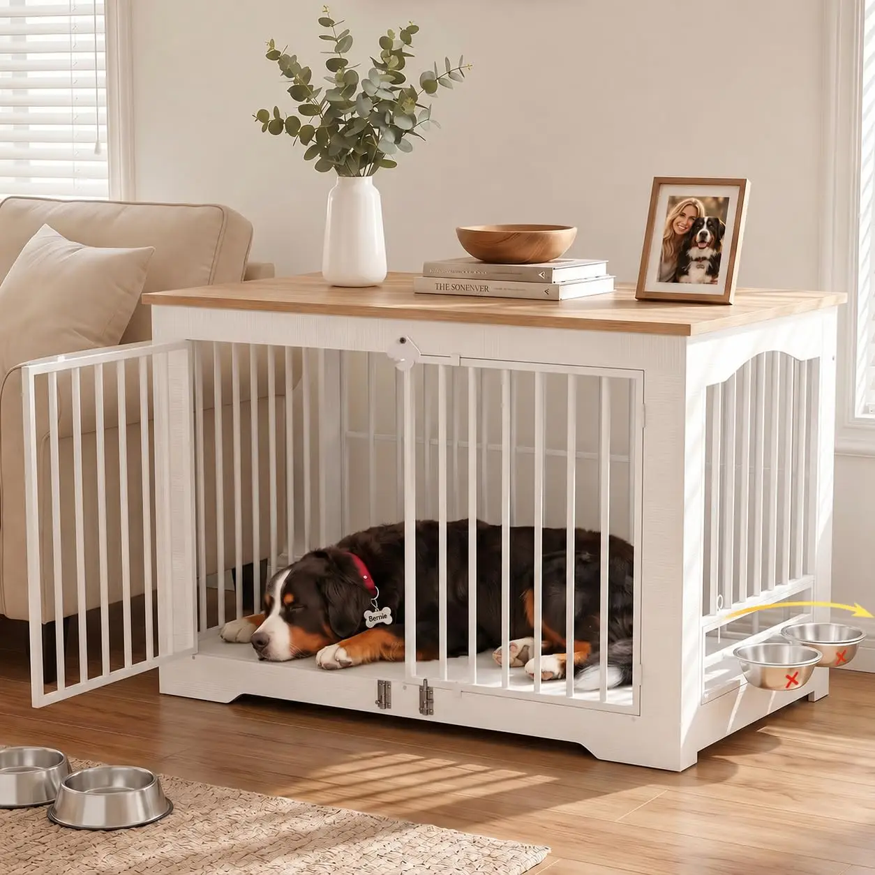48 Inch Dog Crate Furniture for Medium to Large Dogs, Large Size, Customized