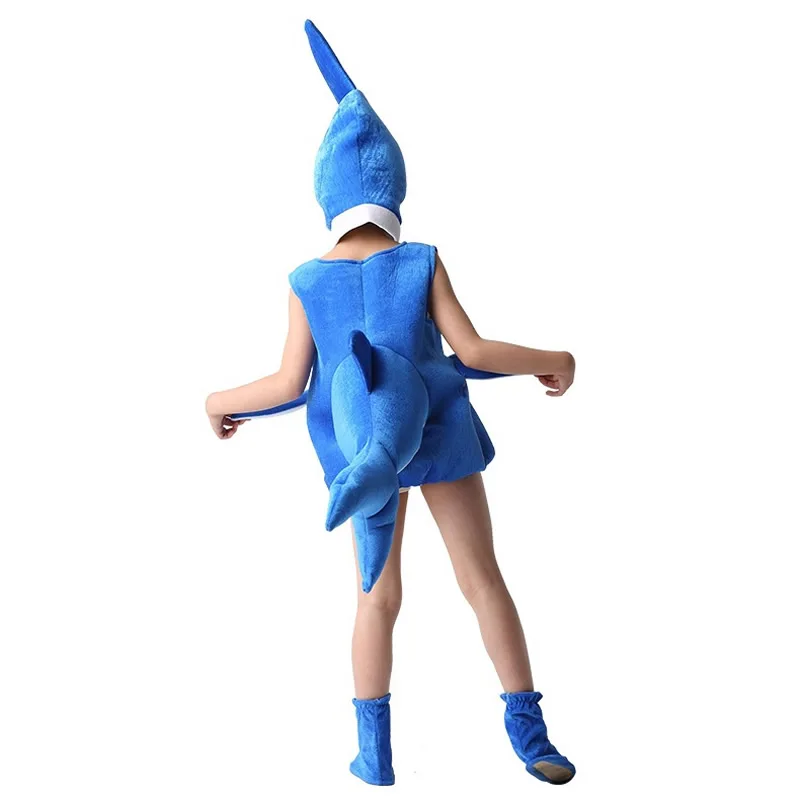 Shark Cosplay Anime 3D Costume Kids Performance Marine animals Children‘s Clothing Set Hat Shoe Sea Turtles Hippocampus Dolphins