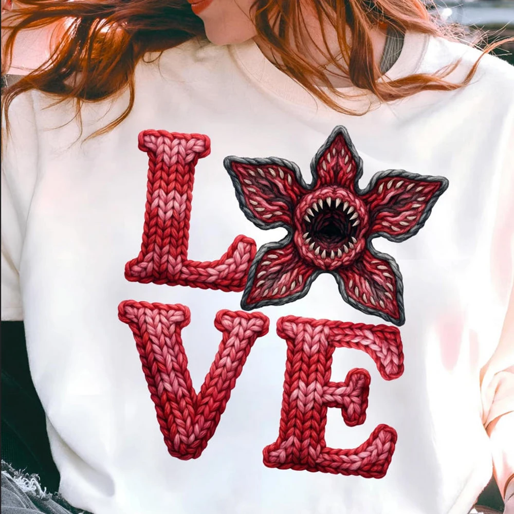 

Свитшот Faux Monster Love с романтическим принтом на День святого Валентина, свитер с перевернутым сердцем ST5, забавные свитшоты для шоу на День святого Валентина