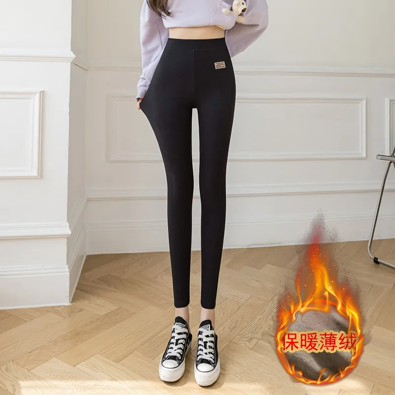 Winter Leggings Women High Waist Women's Pants Warm Fleece Leggings Casual Skinny Women's Trousers Thick Velvet Ladies Pants