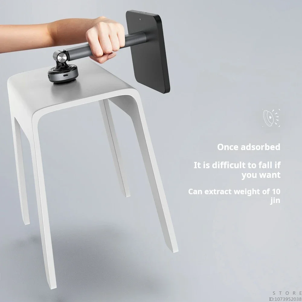 Long Endurance Suporte Absorção Vácuo, Tablet Titular, Pad e Telefone, Liga de Alumínio, 360 ° Ajuste do ângulo, 60 Dias