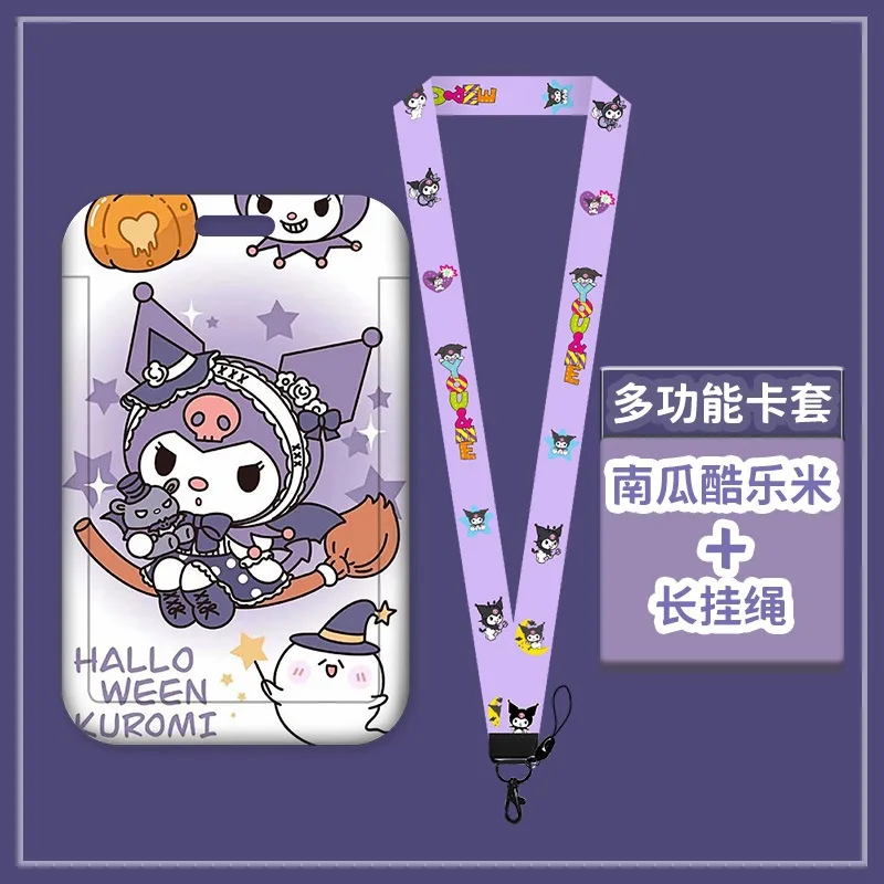 

Sanrio Kuromi Card Holder Cartoon Student Campus Access Card Holder LD Card Holder Bus Card keychain Gift