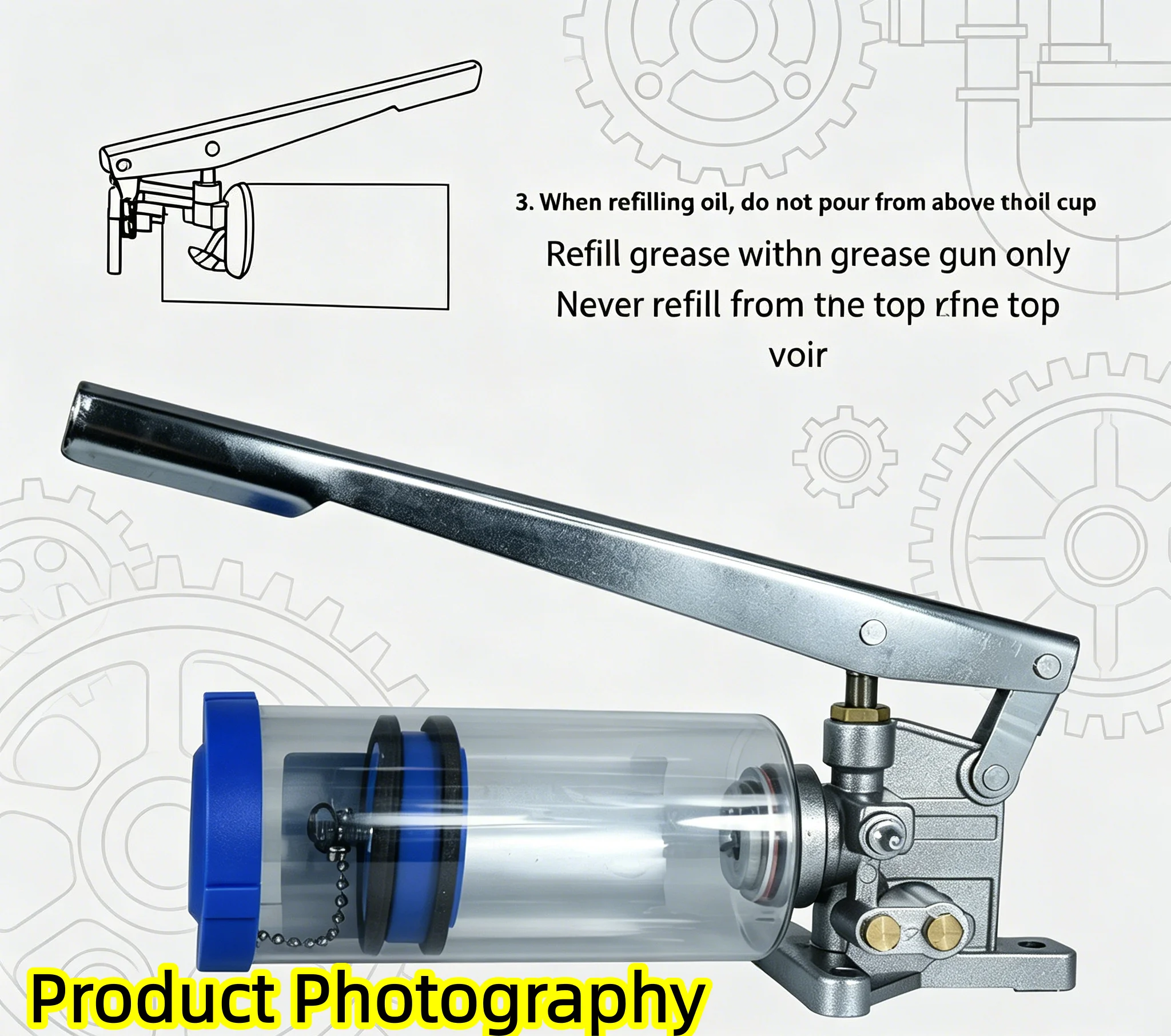 Push-Pull Lever Grease Pump: 2cc per Stroke, M10×1 Thread, 3 Capacity Options, No Power Required, Drip-Free Design