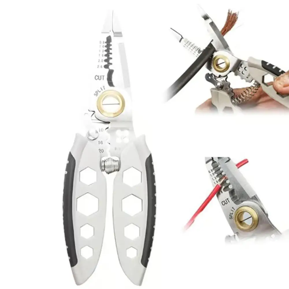 7-inch Wire Stripper Pliers Tool Multipurpose Electrician Pliers For Wire Stripping Cable Cutters Hand Repair Tool