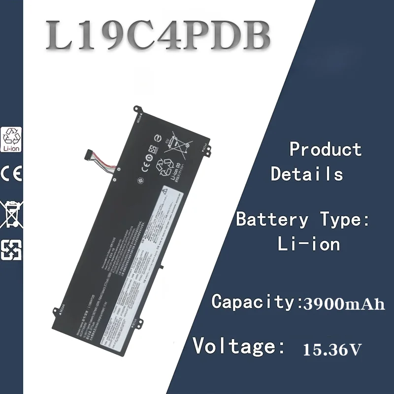 

Lenovo ThinkBook 14/15 G2/G3/G4 (ITL/ARE/ACL) Battery - Compatible with L19C4PDB | 15.36V 3900mAh High-Quality Notebook Power
