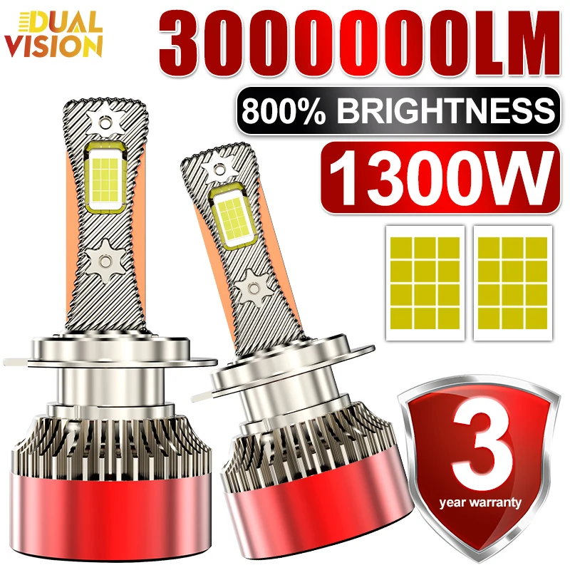 

Dualvision H7 H4 Car Headlight Canbus H1 H8 H9 H11 HB3 9005 HB4 9006 9012 HIR2 7585 CSP 2PCS 1:1 Mini Turbo Fan Decoder LED Lamp