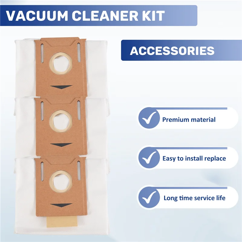 

10 Pack Replacement T8 Bags Fit For Yeedi Vac Station, Compatible For Ecovacs DEEBOT OZMO T8 AIVI T8 Max Vacuum Parts-[Qahk]