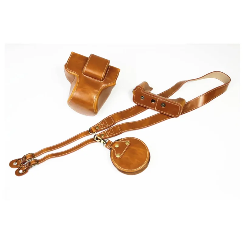 جراب جلد صناعي لفوجي فيلم ، حقيبة كاميرا فيديو ، غطاء كامل للجسم ، غلاف واقي للعدسة بحزام ، فوجي ، XT200 ، 15-45 ، فاخر