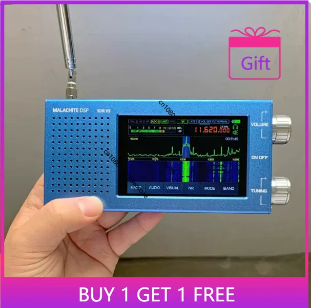 DSP V5 Malachite SDR Unit Preloaded 1.10D Firmware Portable Spectrum Scanner 10kHz-250MHz & 400MHz-2GHz Wide Coverage