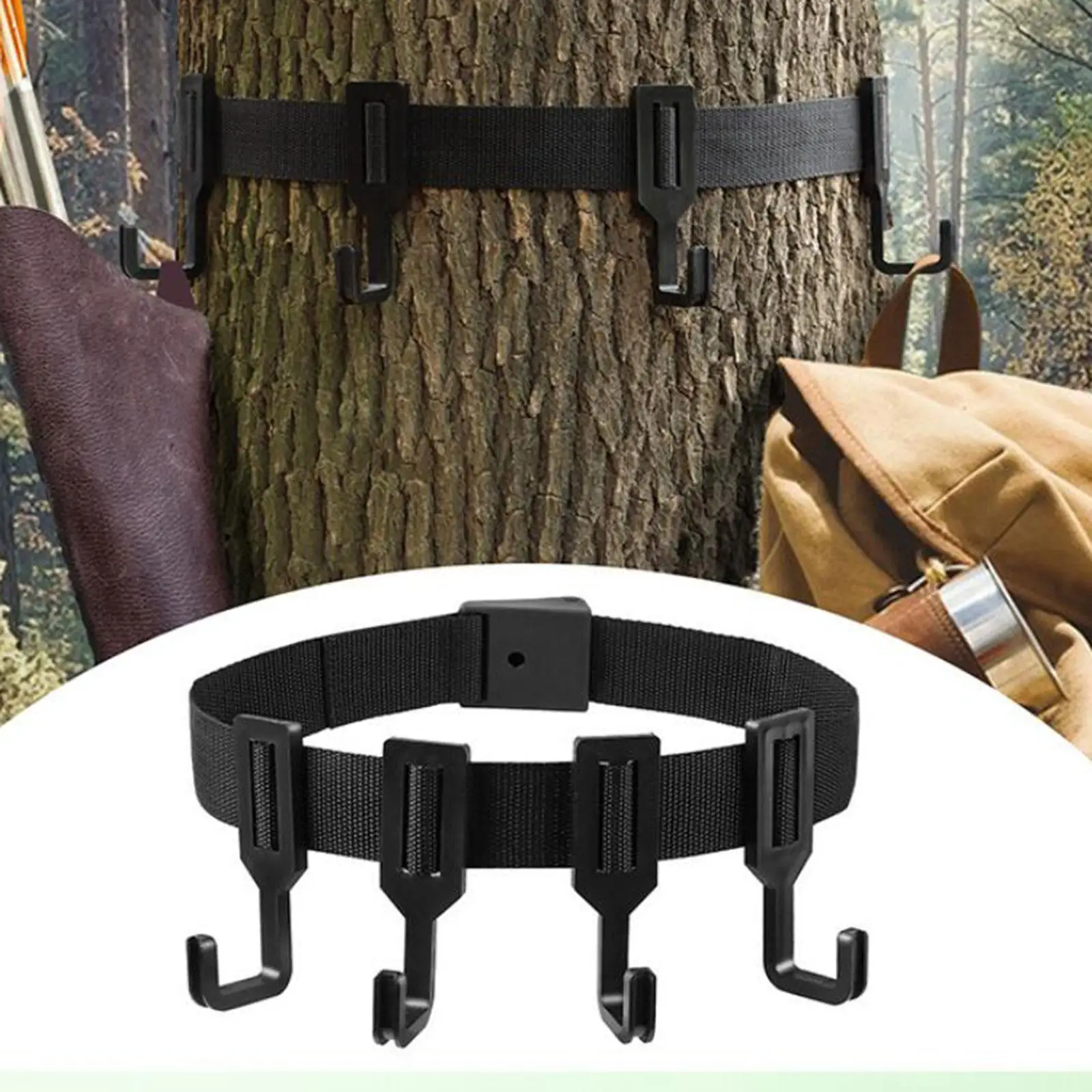 

Ремень для вешалки на подставке для дерева с 4-мя крючками, регулируемое снаряжение для охоты