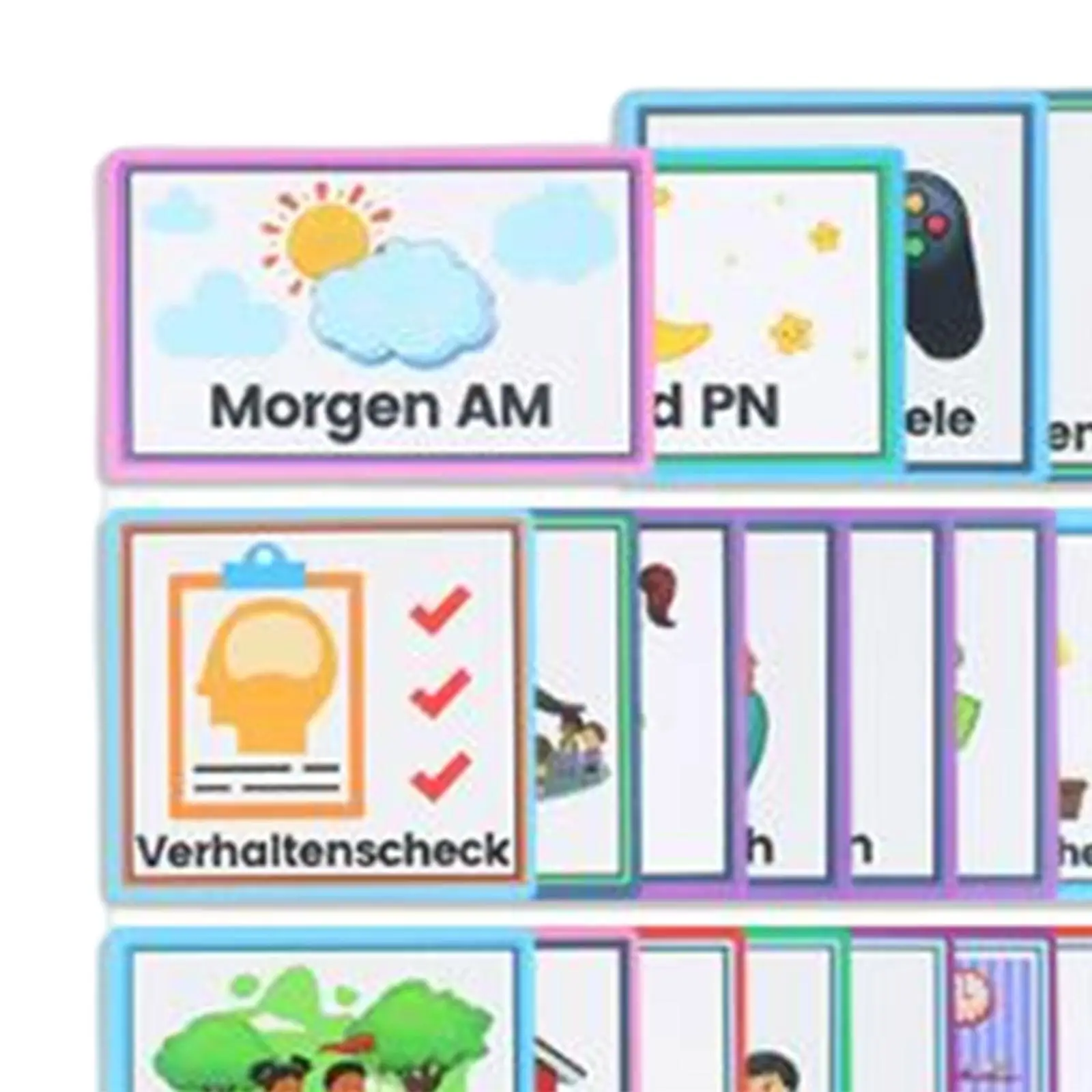 visual-schedule-morning-bedtime-routine-chart-home-chore-chart-visual-planner-daily-schedule-pocket-chart