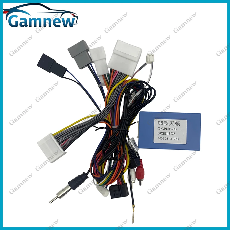 Car Audio 16PIN Android Power Calbe With Canbus Box For Nissan Teana J32 Maxima A53 2008-2012 DVD Player Wiring Harness Adapter