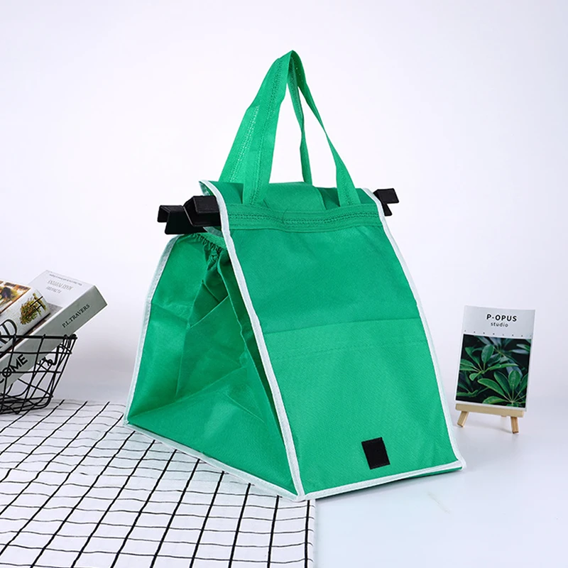 Eco-Friendly Reusable Trolley Tote Thicken Supermarket Shopping Cart Bags Large Capacity Handbags Foldable Bag