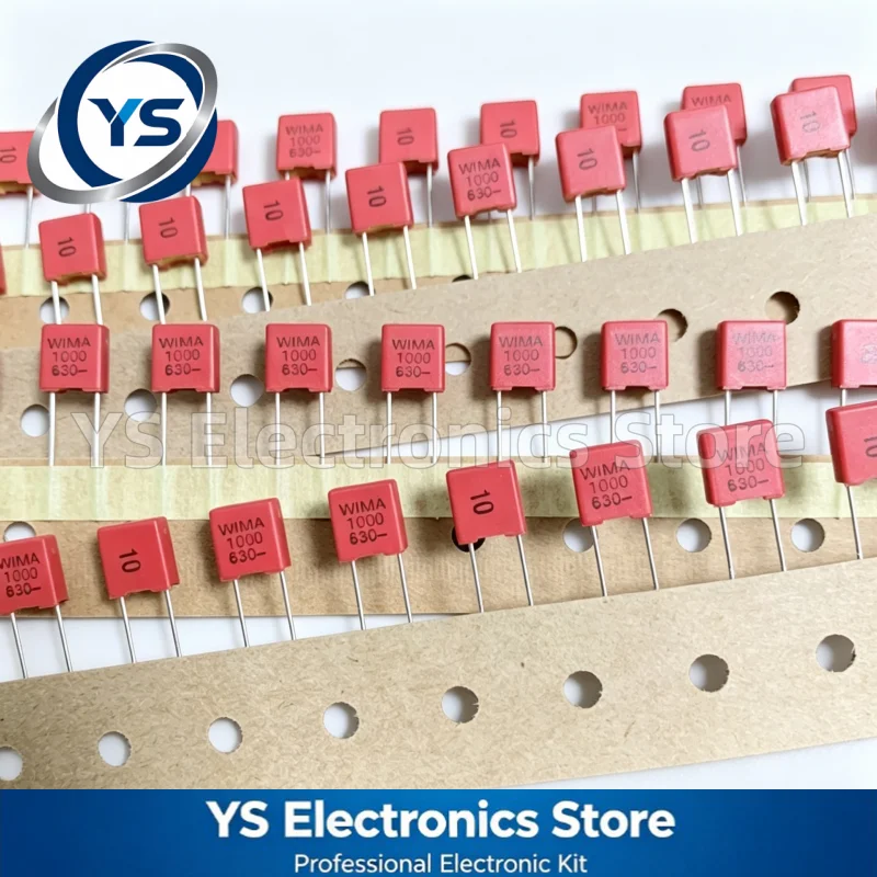 MKP2 630V0.001UF WIMA RED 630V102 1000PF 5mm Film Capacitor Hi-Fi Audio Capacitors NEW and Original