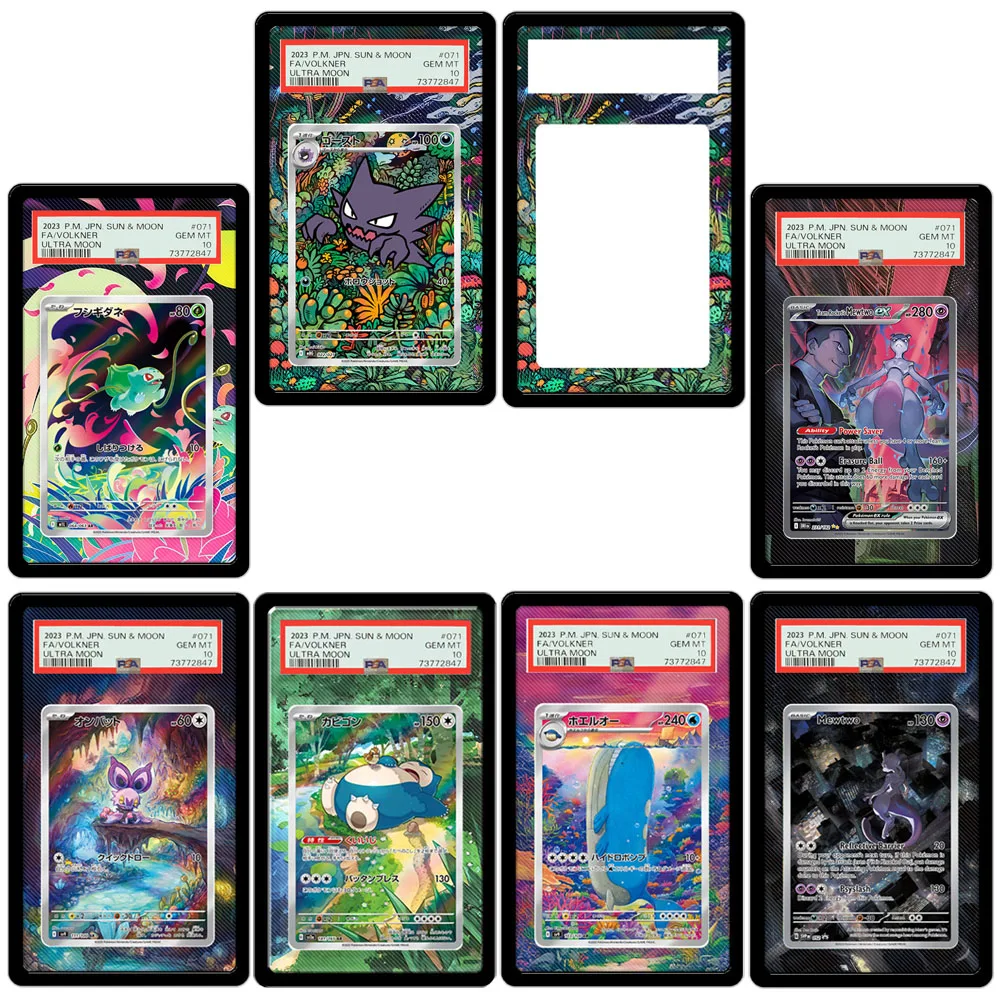

Art Display for Pokemon Card Noibat Haunter Mewtwo Bulbasaur Snorlax Victini Wailord Ptcg Psa Storage Box Acrylic Display Case