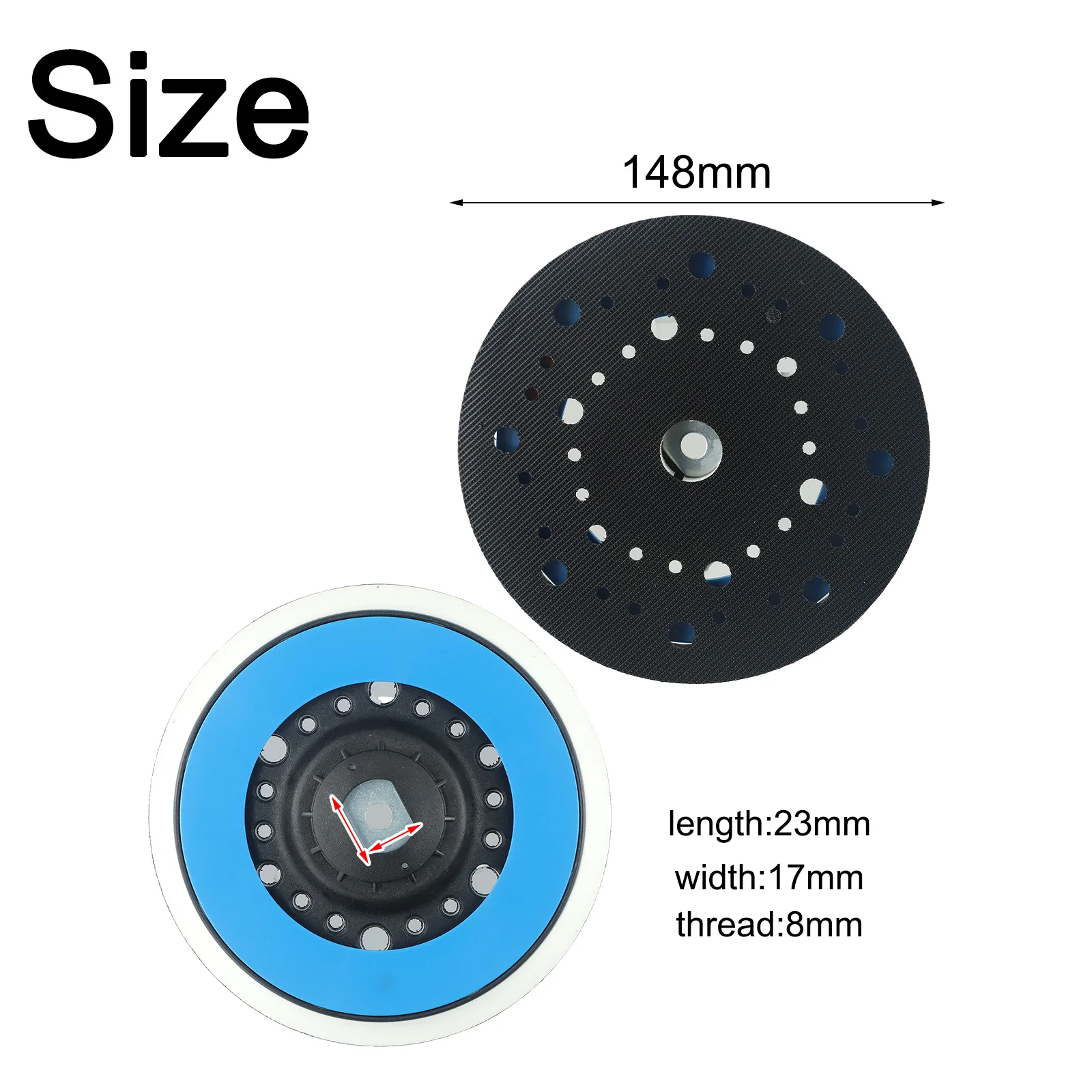 

Power Tool Backing Pad Sanding Pad Electric Sandpaper Machine For FLEX M8 Plastic+PU 1Pcs 49 Holes Accessories