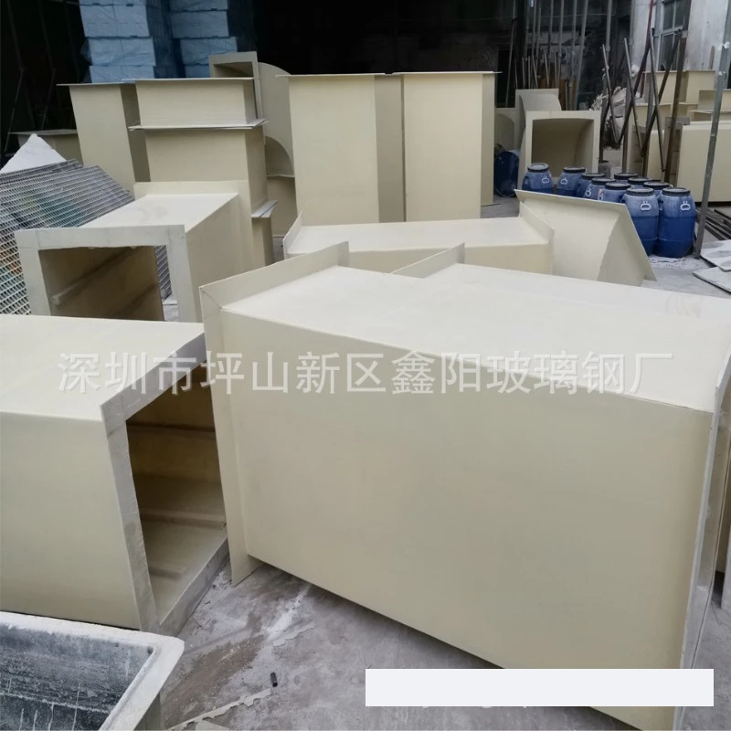 Customized organic glass fiber reinforced plastic air duct rectangular acid and alkali resistant anti-smoke exhaust ventilation