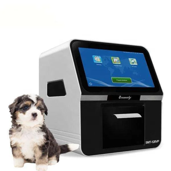 Portable Veterinary Chemistry Analyzer 7-Inch Touch Screen Built-in Printer 12-Min Fast Test Animal Clinic
