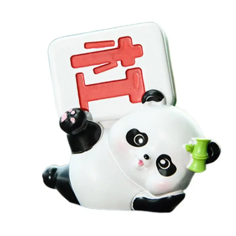 Panda Car Decorations Desktop Toy Mahjong Panda Car Decorations Chinese-Style Dashboard Doll Cute Car Interior Accessories Home