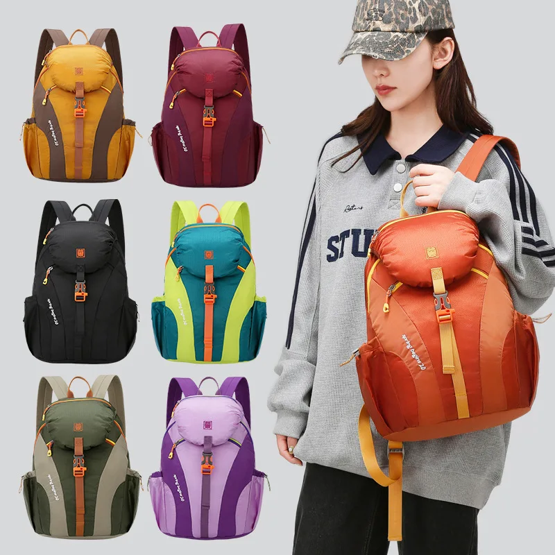 

Водонепроницаемый нейлоновый альпинистский рюкзак большой емкости, спортивный велосипедный дорожный рюкзак светлого цвета для сращивания столкновений