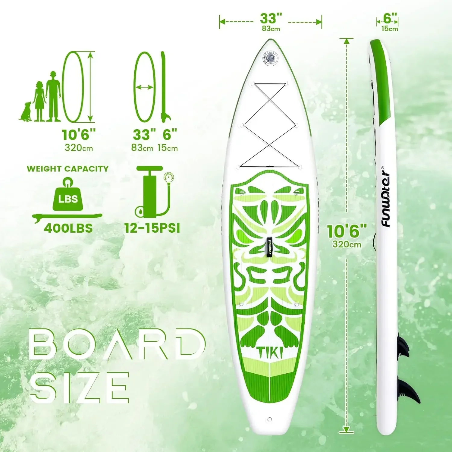 Inflatable Ultra-Light Stand Up Paddle Board for All Skill Levels with Premium SUP Paddleboard Accessories,Non-Slip Comfort Deck
