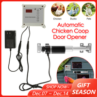 Automatic Chicken Coop Door Opener Controller Kit Electric Timing Opener + Light Sensor Auto Farm Duck Goose Pets House Opener