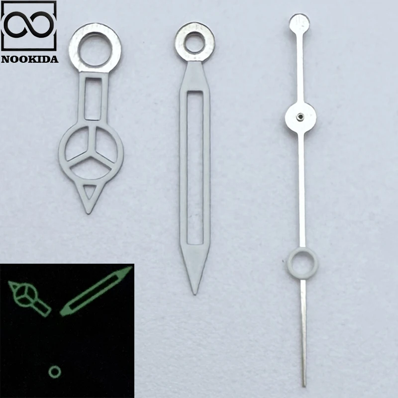 NOOKIDA зеленая светящаяся полая стрелка для часов Seiko NH35/NH36, механизм, игольчатые стрелки, винтажные аксессуары