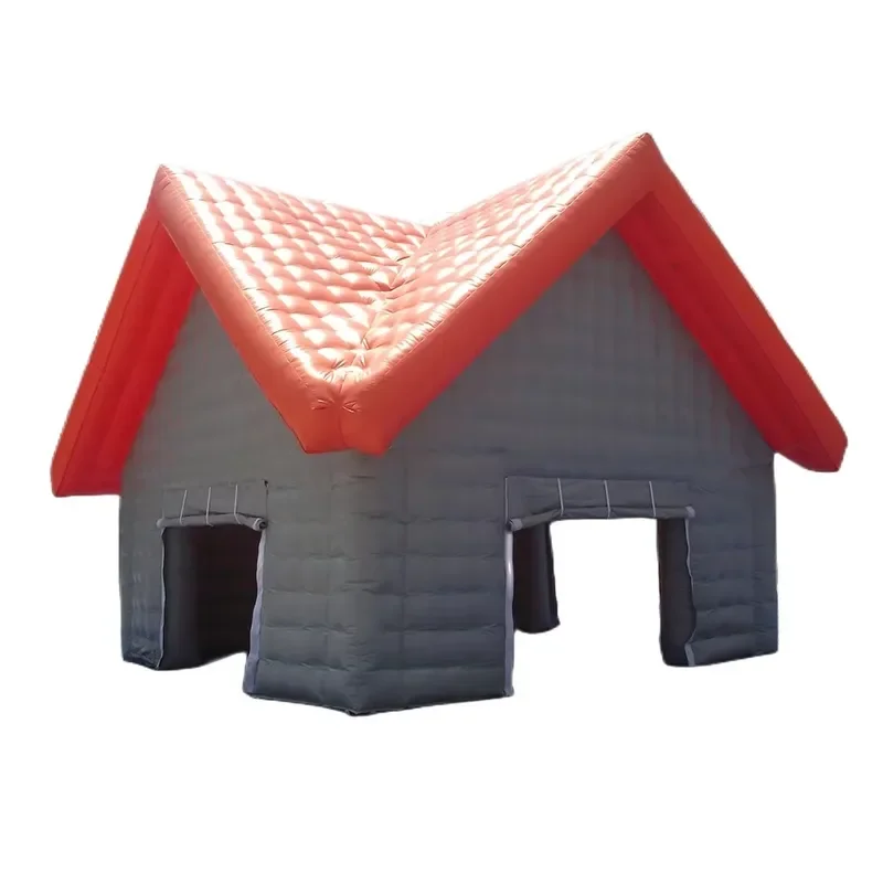 Inflatables Custom Multi-Person Large Two-Room Waterproof Inflatable Air House Camping Tent Blower Repair Kits CE