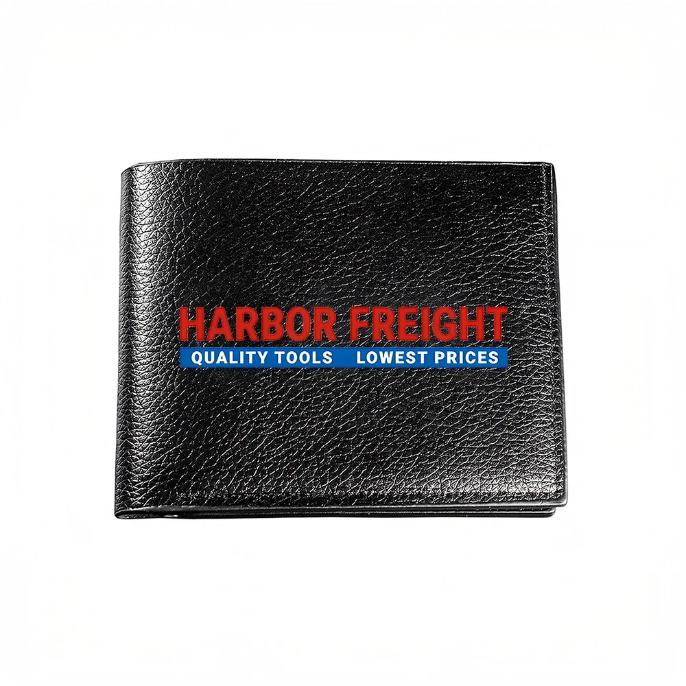 Harbor Freight Quality Tools Lowest Prices Men's Wallet Card Holder Casual Business Fashion Print Design