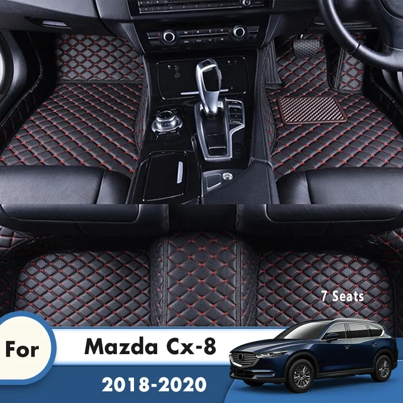 Car Floor Mats For Mazda CX-8 CX8 2023 2022 2021 2020 2019 (7 Seats) Carpets Auto Parts Interior Accessories Automobiles