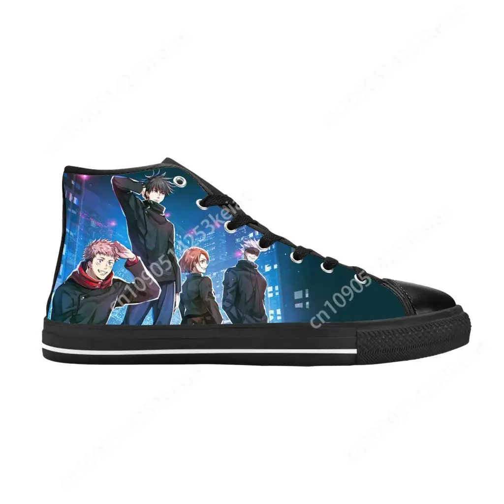 Japanese Anime Cartoon Manga Comic Jujutsu Kaisen Casual Cloth Shoes High Top Comfortable Breathable 3D Print Men Women Sneakers