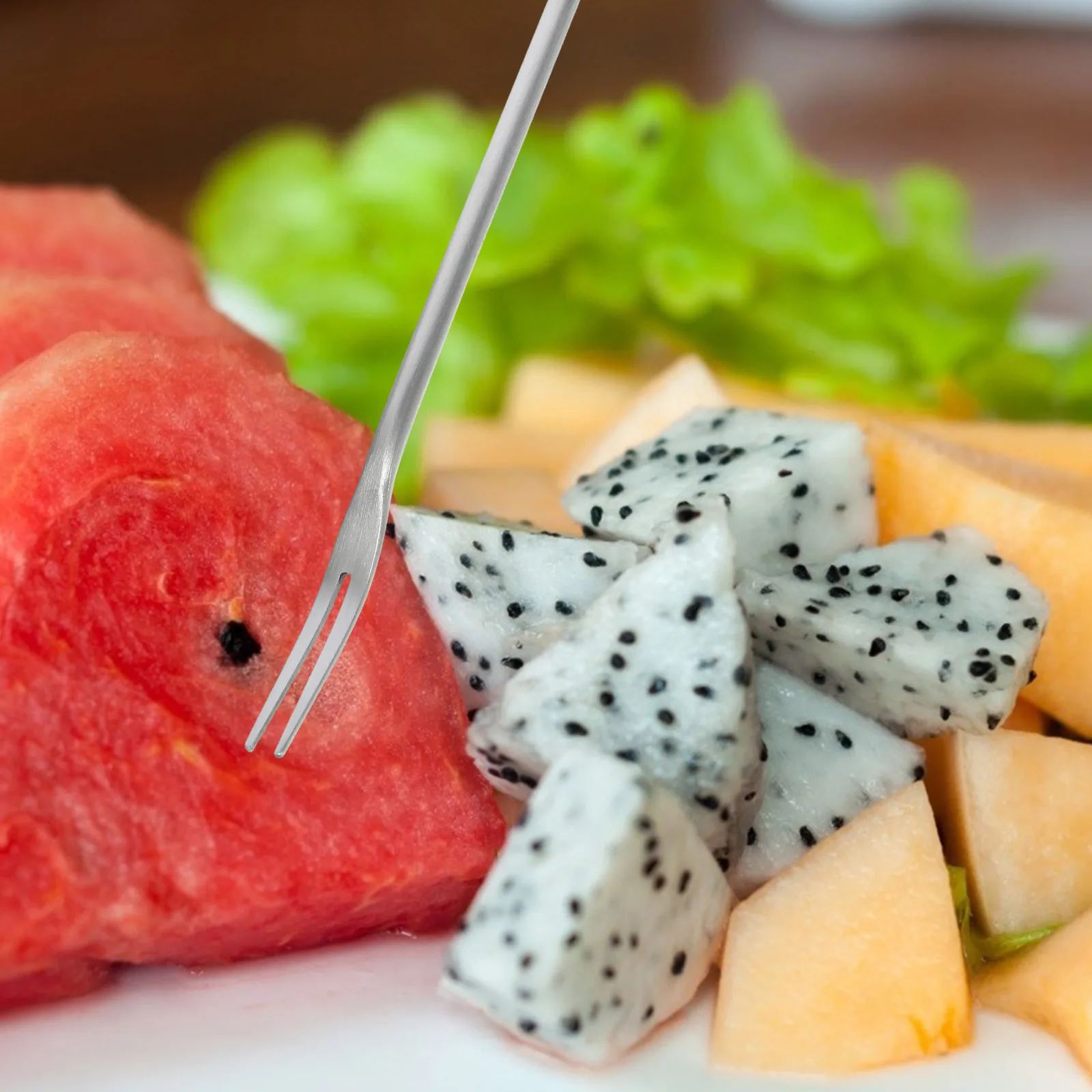 

2Pcs Safe Stainless Steel Fruit Forks for Daily Use Party Supplies Banquet Bar Home Decor Stainless Steel Fruit Forks