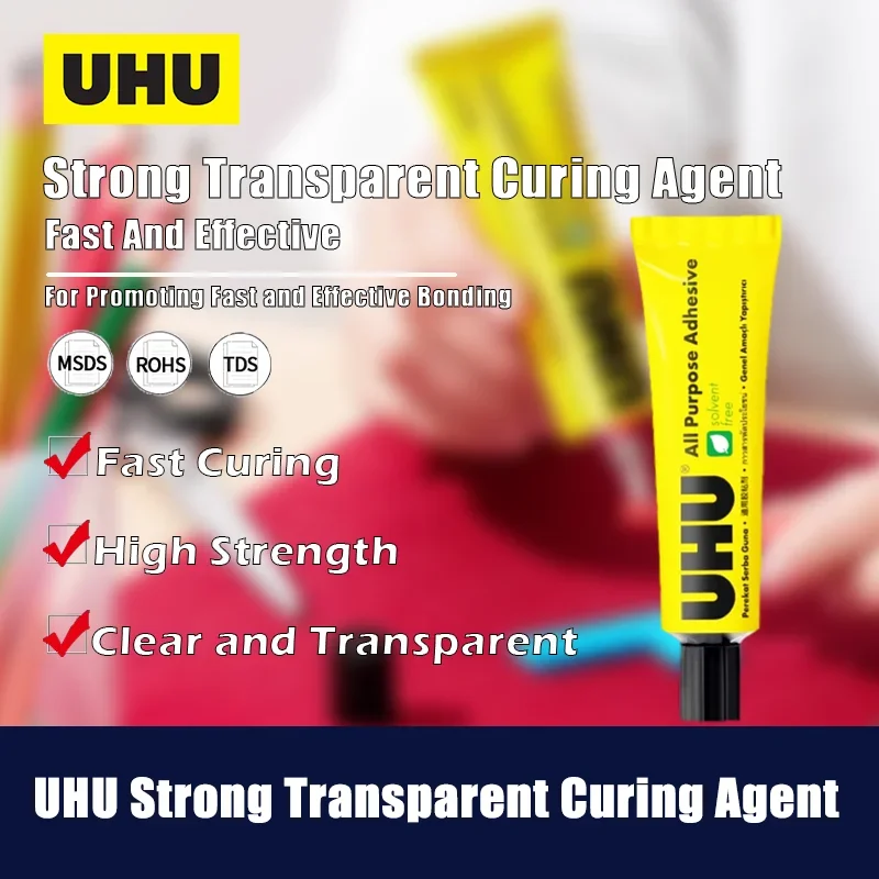 UHU Strong Transparent Curing Agent สําหรับการยึดเกาะที่มีประสิทธิภาพสูง ผลิตภัณฑ์ดั้งเดิม