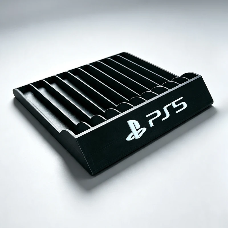 3D-Druck PS5-Spiele-Disc-Aufbewahrungsregal, fasst bis zu 10 Discs, kompatibel mit PS4/PS5-Spielehüllen, Organizer-Ständer – Detail 7