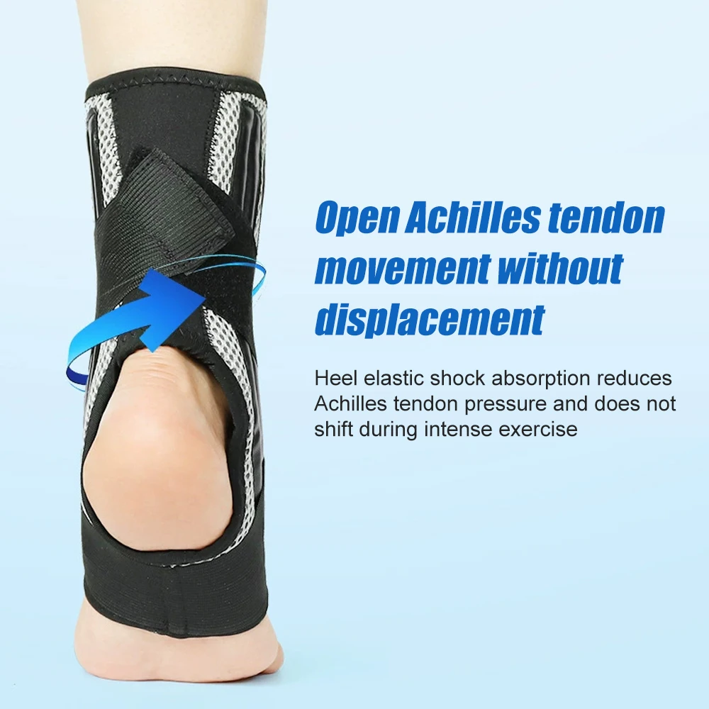 1pcs  Adjustable Ankle Brace Support for Women & Men with Elastic Lace-Up Design Ideal for Sprained Ankle Injury Recovery