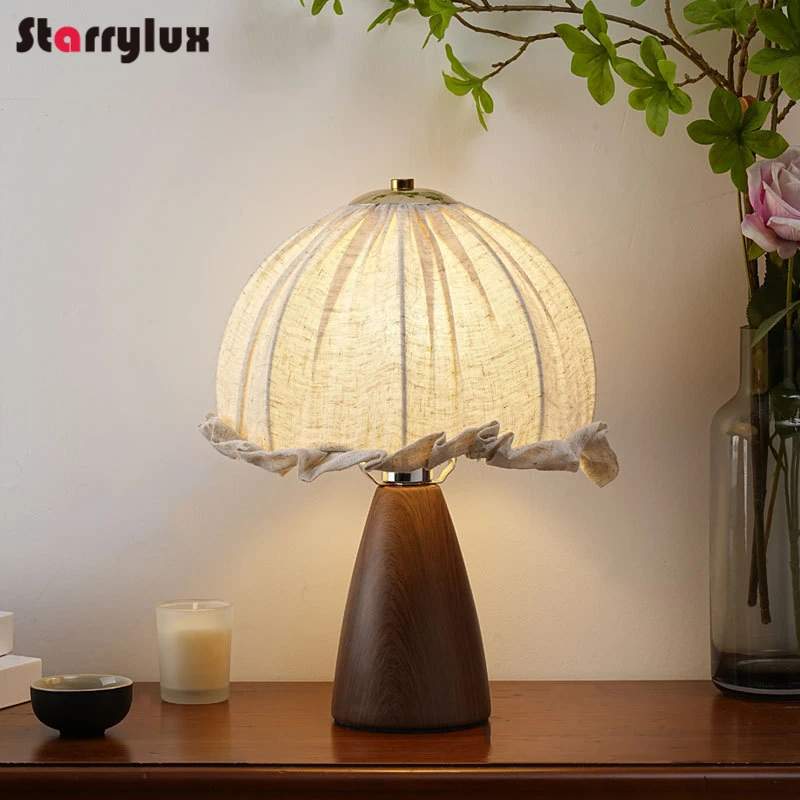 

Luxury Ceramic Table Lamp w/ Fabric Shade, 3-Color Changing Nightstand Lamp for Bedroom, Warm Romantic Home Decor Lighting