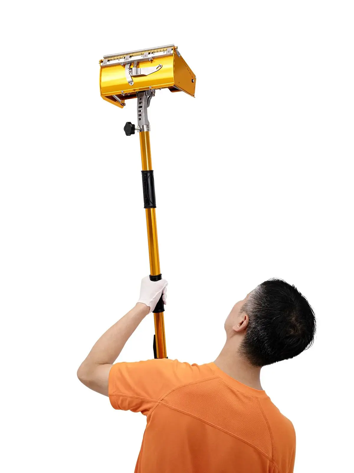 Boîte de finition plate réglable pour cloisons sèches, outil avec poignée extensible de 40 à 63.8 pouces, boîte à mastic de réparation murale pour Application de mastic