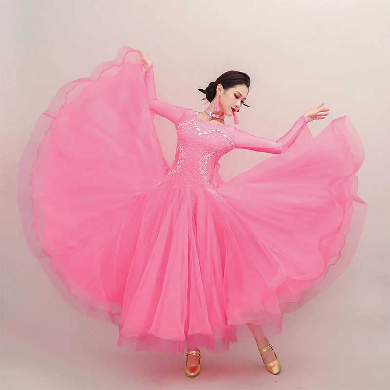 2024 New Lady Ballroom Dancing Dress Modern Dance Competition Costume Women Waltz Tango Dance Dresses M092