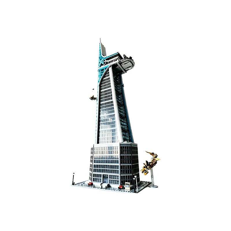 MOC Modular Super-Tall Skyscraper Building Blocks Set Futuristic City Landmark Model Adult Collection Gift Hobby Toy