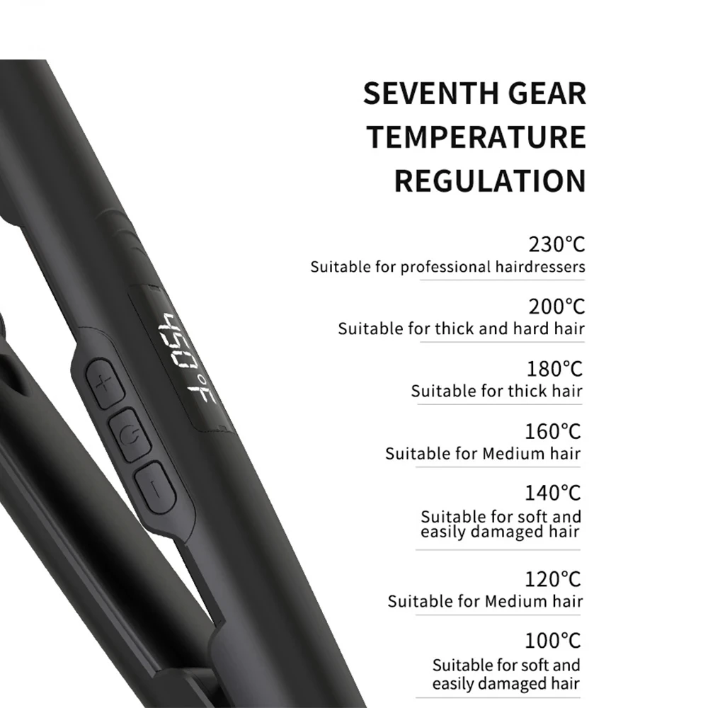 Оригинальный керамический утюжок для выпрямления волос, 1, пластины | Черный профессиональный выпрямитель для волос и бигуди для салона Planchas pelo