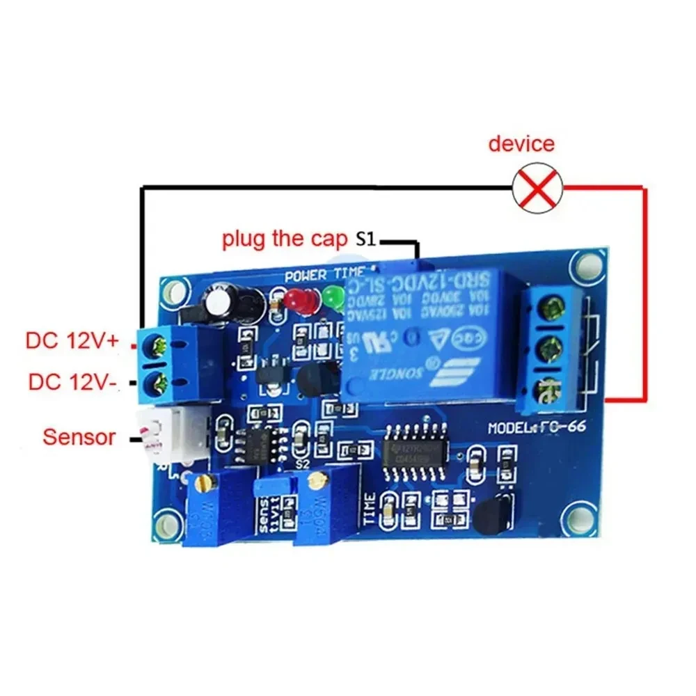 5V 12V 24V Light Photoswitch Sensor Switch LDR Photoresistor Relay Module Light Detection Photosensitive Sensor Board with cable