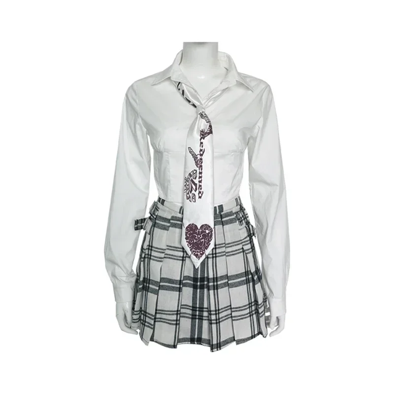 ملابس رقص مخططة لفتاة kpope ، تنورة صغيرة سوداء ، زي نسائي مثير ، مغنية فتاة kpope ، راقصة ، ملابس عرض المسرح ، Y2K